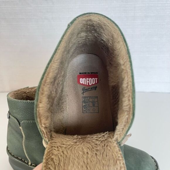 On Foot 29001 High Top Green Sneaker in Kaki Khaki. US Size 39 - Picture 7 of 8